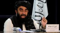 Taliban-Sprecher Zabihullah Mujahid spricht während einer Pressekonferenz.