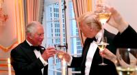 Das Archivfoto zeigt König Charles III., damals noch Prinz Charles, und Donald Trump im Jahr 2019.