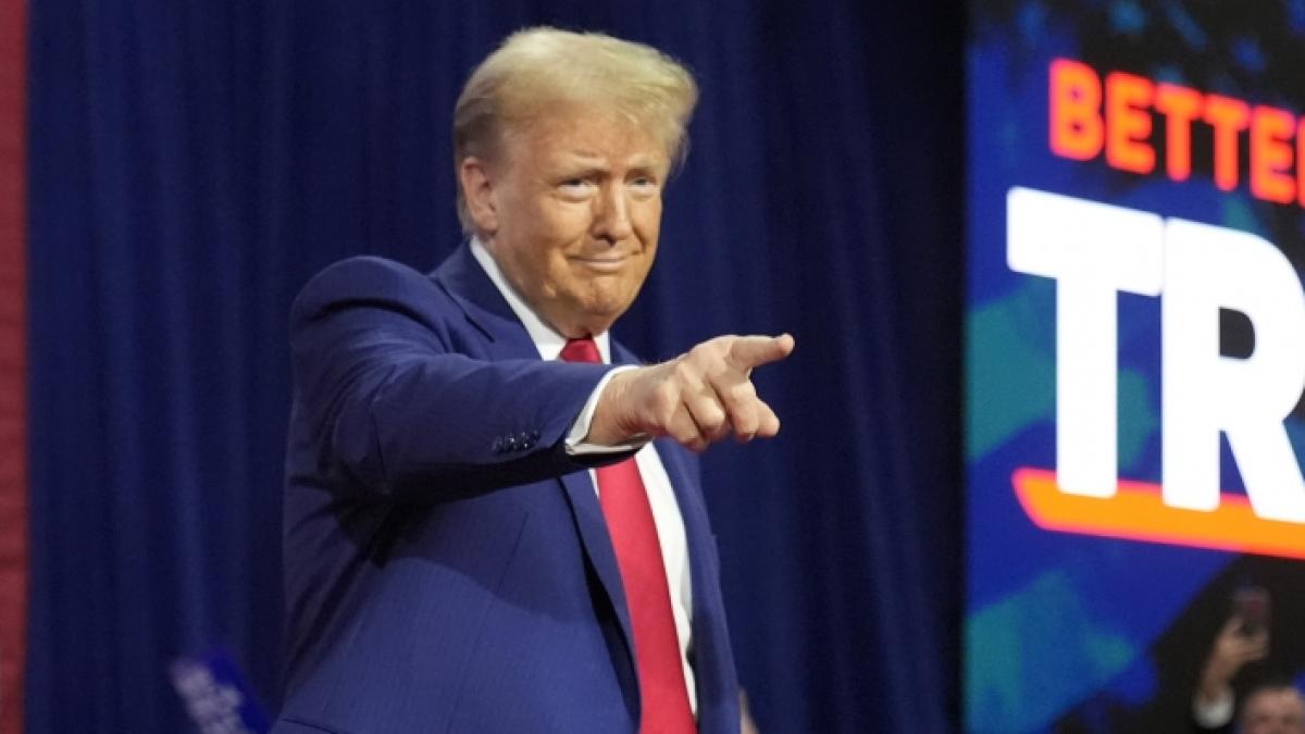 Donald Trump wollte bei seinem j&uuml;ngsten Auftritt lieber tanzen, anstatt zu reden. (Foto)