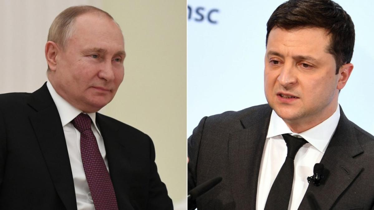 Die Aufnahmen zeigen Putin und Selenskyj vor dem russischen Einmarsch in der Ukraine. (Foto)