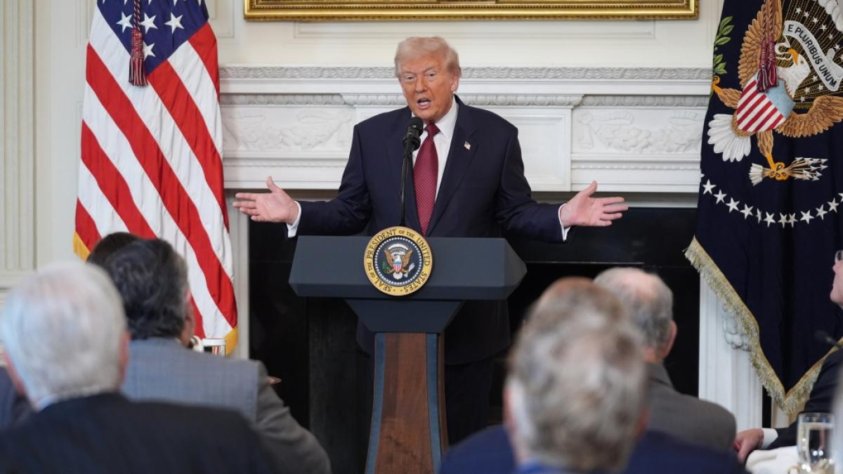 Donald Trump verbreitete vor republikanischen Senatoren erneut Falschbehauptungen. (Foto)
