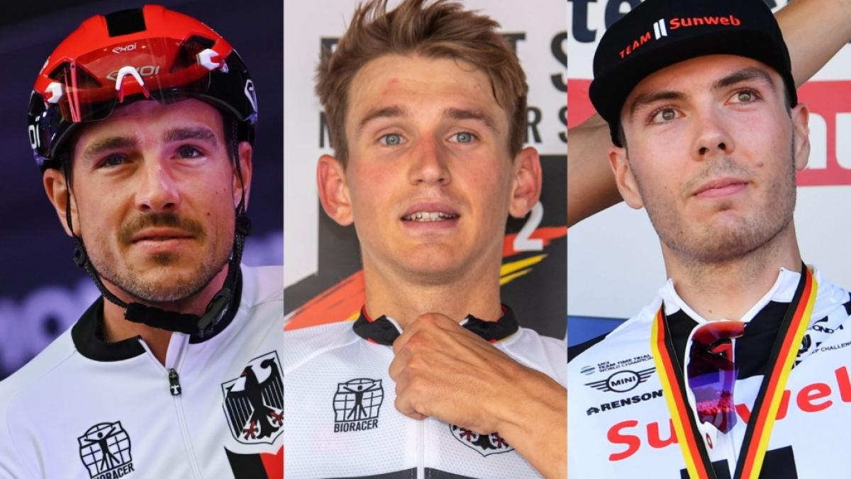 Bei der Tour de France 2022 ruhen die Hoffnungen der deutschen Radsport-Welt auf Akteuren wie John Degenkolb, Lennard K&auml;mna und Maximilian Walscheid (v.l.n.r.) (Foto)