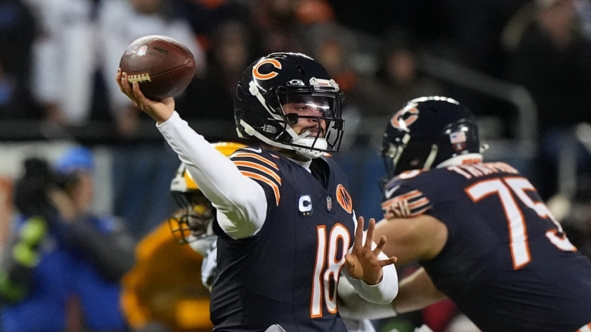 Caleb Williams von den Chicago Bears wirft den Ball, am 10.01.2026. (Symbolbild) (Foto)