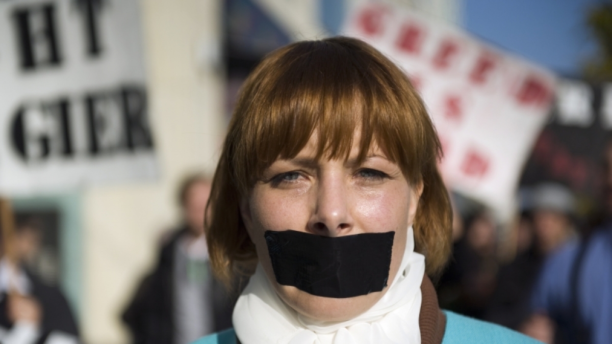 Demonstrantin der Occupy-Bewegung in Berlin: Die politische Korrektheit verbannt W&ouml;rter aus dem Sprechschatz. (Foto)