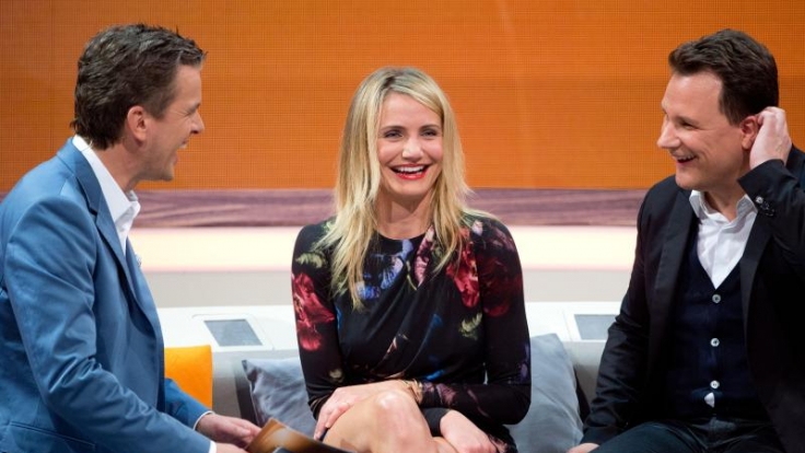 Markus Lanz, Cameron Diaz und Guido Maria Kretschmer im heiteren Plausch.