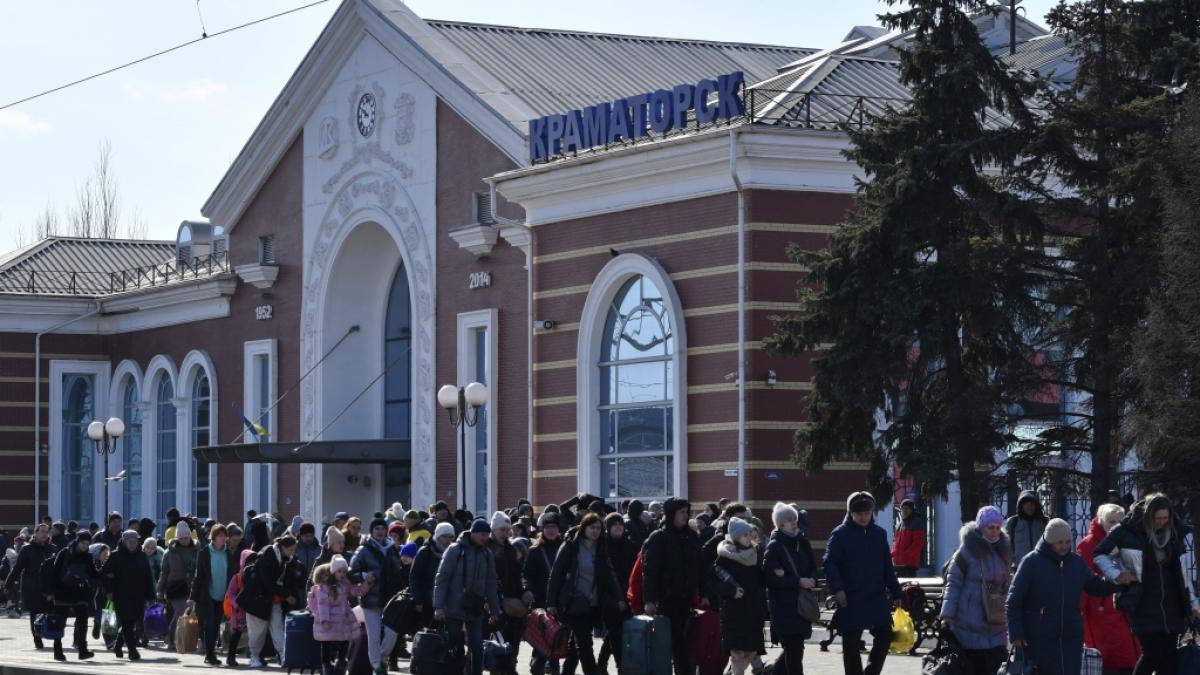 Die Aufnahme zeigt den Bahnhof von Kramatorsk am 13. M&auml;rz 2022. (Foto)