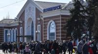 Die Aufnahme zeigt den Bahnhof von Kramatorsk am 13. März 2022.