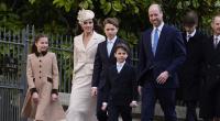 Prinzessin Kate, William und die Kinder besuchen den Ostergottesdienst in der St. George's Chapel in Windsor Castle.