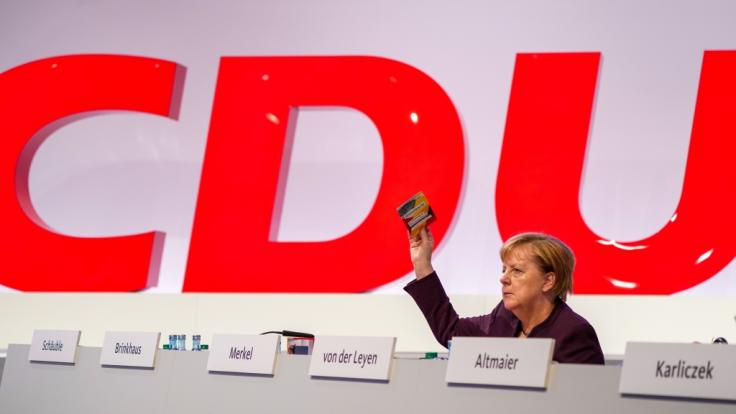 Bundeskanzlerin Angela Merkel (CDU) beim CDU-Bundesparteitag