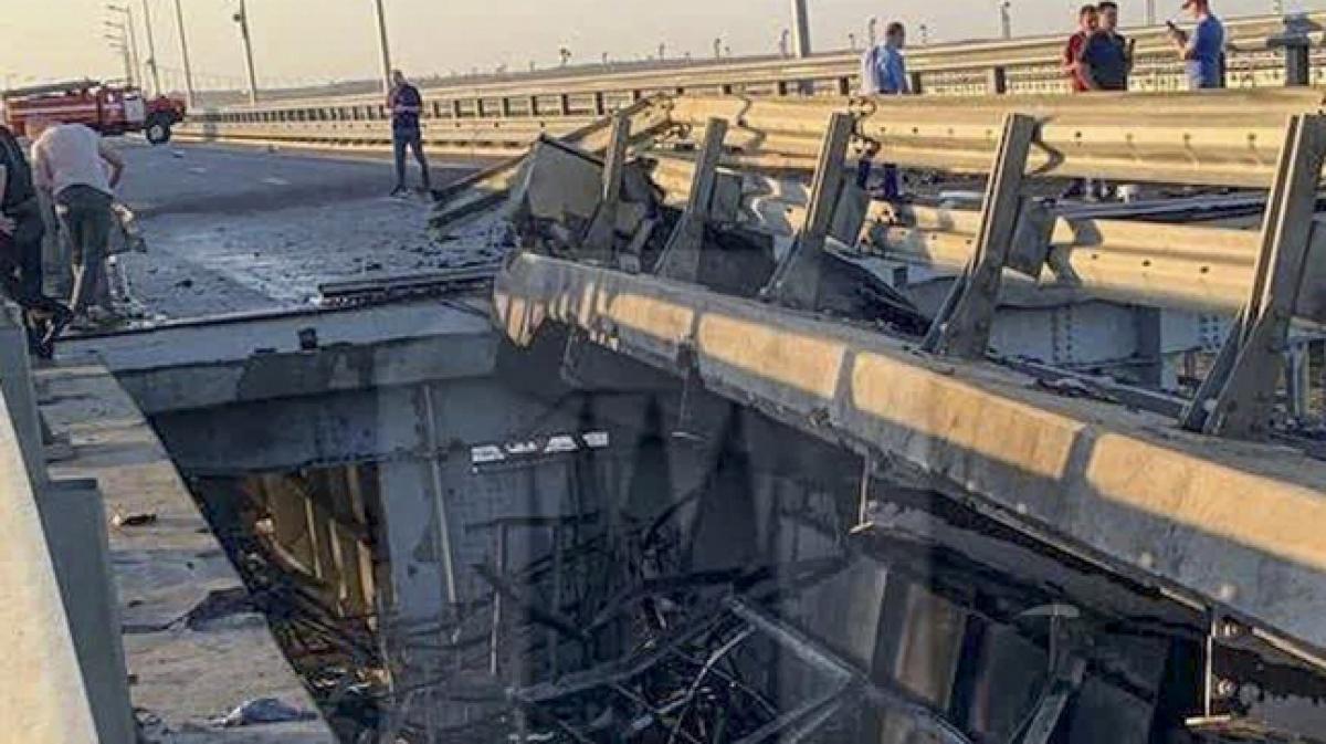 Bei einer Explosion auf der Krimbr&uuml;cke wurden zwei Menschen get&ouml;tet. (Foto)