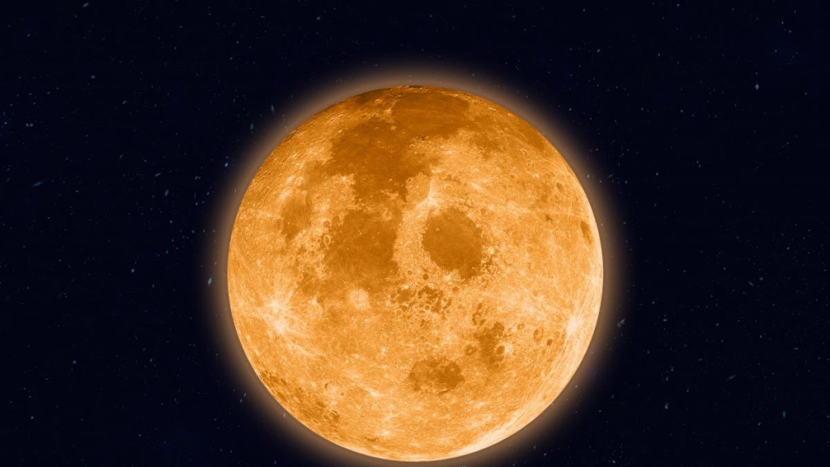 Der Vollmond im September erstrahlt als Maismond. (Foto)