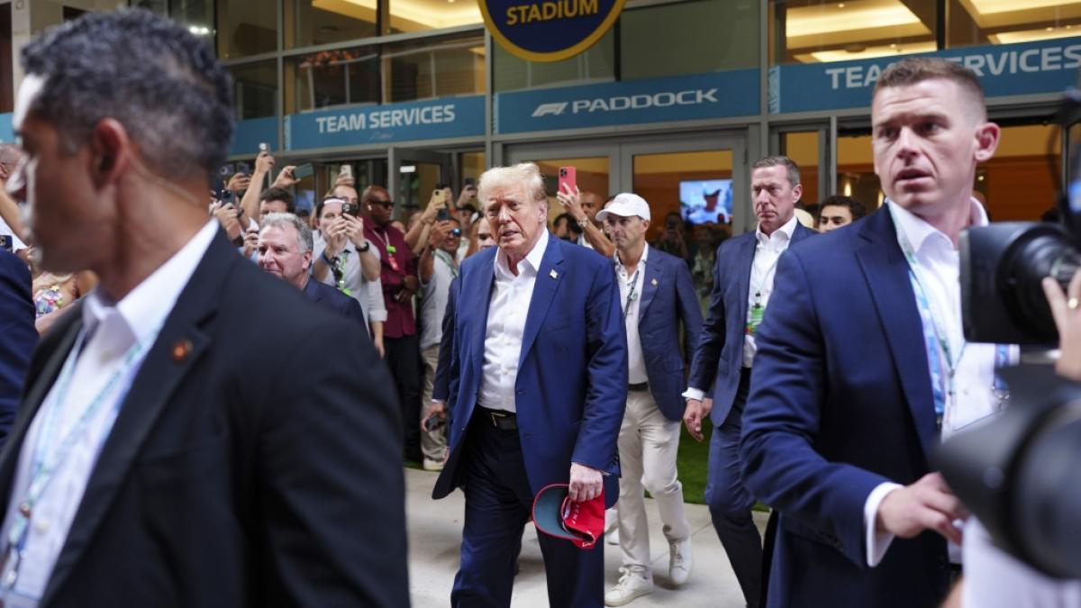 Ex-US-Pr&auml;sident Donald Trump schaute beim Formel-1-Rennen um den Gro&szlig;en preis von Miami vorbei. (Foto)