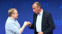 Bundeskanzler Friedrich Merz (r.) wurde bei 
