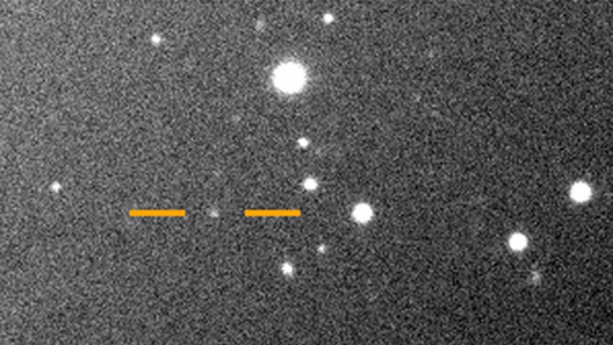 Der neu&nbsp;entdeckte Mond Valetudo am Planeten Jupiter, aufgenommen mit den Magellan-Teleskopen Las Campanas-Observatorium in Chile. (Foto)
