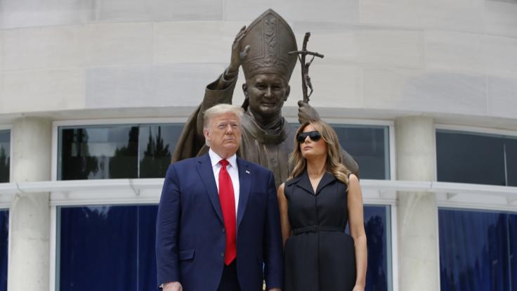 Donald Trump und Melania Trump bei ihrem Besuch in Washington.