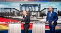 Olaf Scholz (l.) und Friedrich Merz (r.) trafen sich zum zweiten TV-Duell vor der Bundestagswahl.