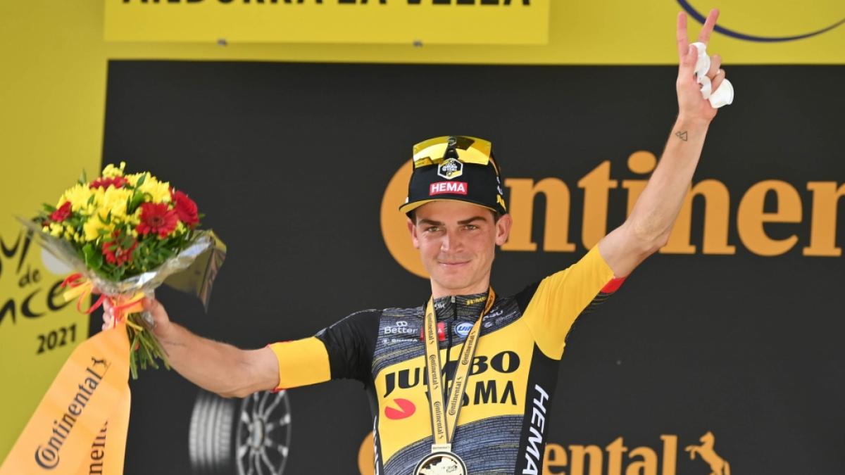 Sepp Kuss aus den USA vom Team Jumbo-Visma im Juli 2021. (Foto)