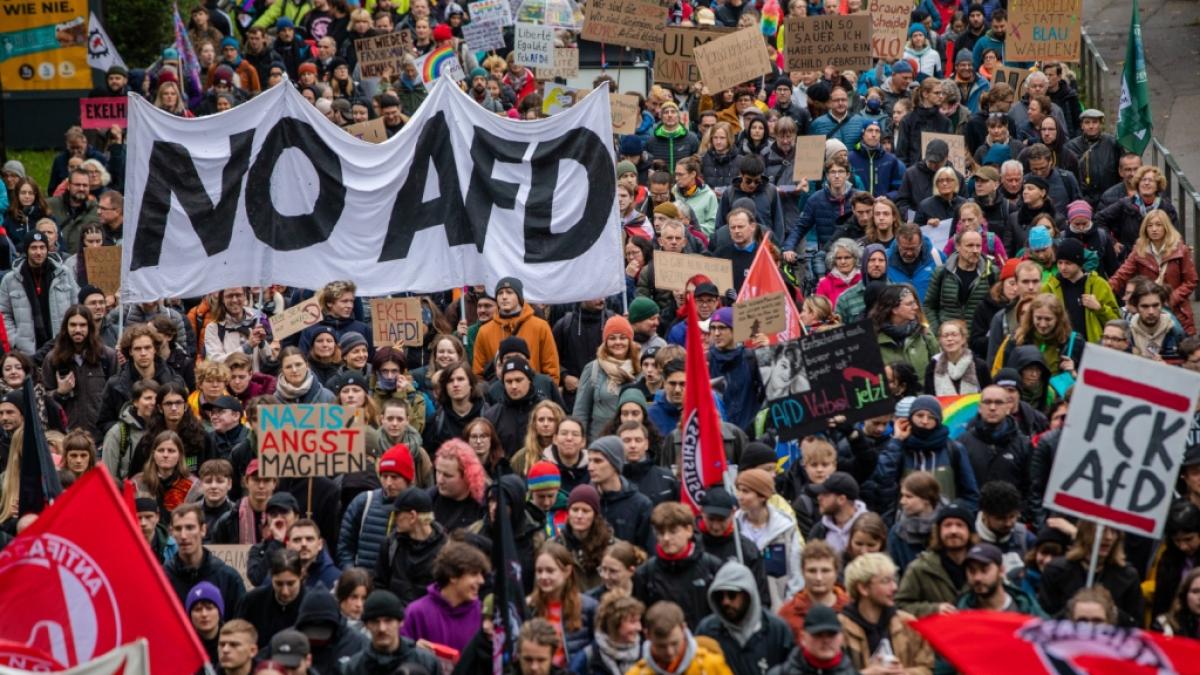 Die bundesweiten Demonstrationen gegen die AfD, Menschenhass, rechte Hetze und Rechtsextremismus gehen im November 2024 in eine neue Runde. (Foto)
