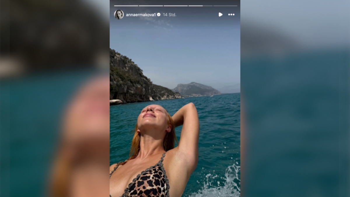 Anna Ermakova genie&szlig;t ihren Urlaub. (Foto)