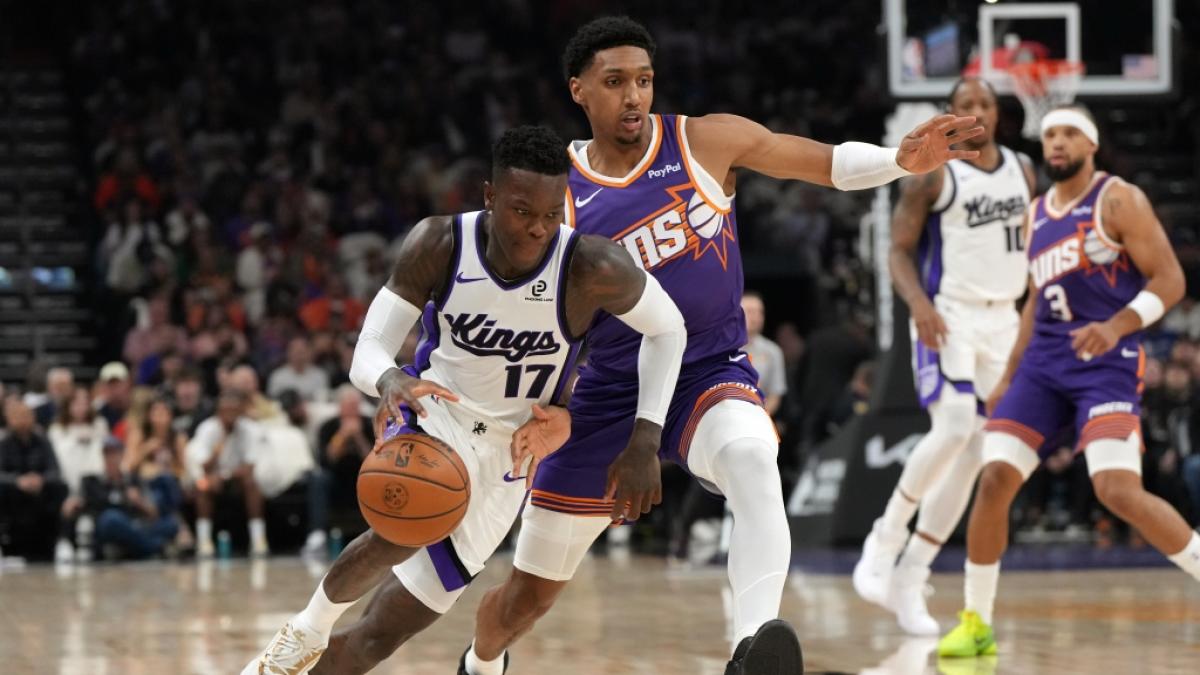 Dennis Schr&ouml;der von den Sacramento Kings trippelt den Ball, am 22.10.2025. (Symbolbild) (Foto)