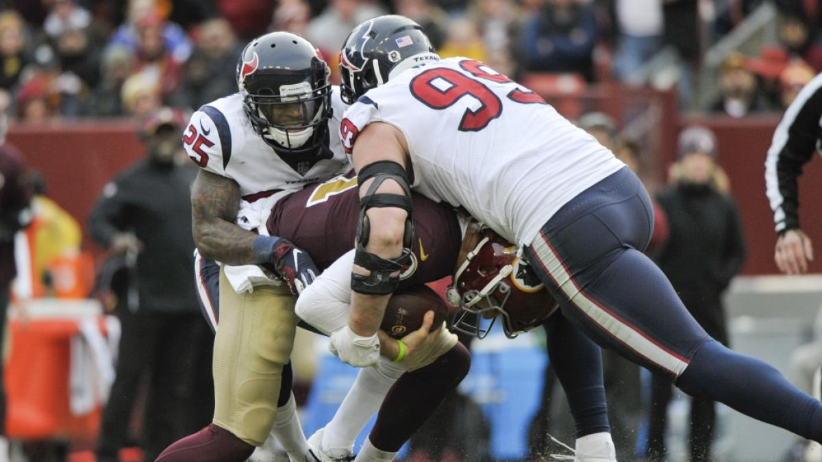 Die Texans bringen einen Spieler zu Boden am 18.11.2018. (Symbolbild) (Foto)