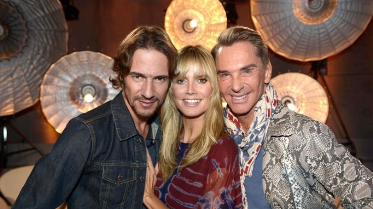 Die Jury beii «Germany's next Topmodel» 2014 (von links): Thomas Hayo, Heidi Klum und Wolfgang Joop.