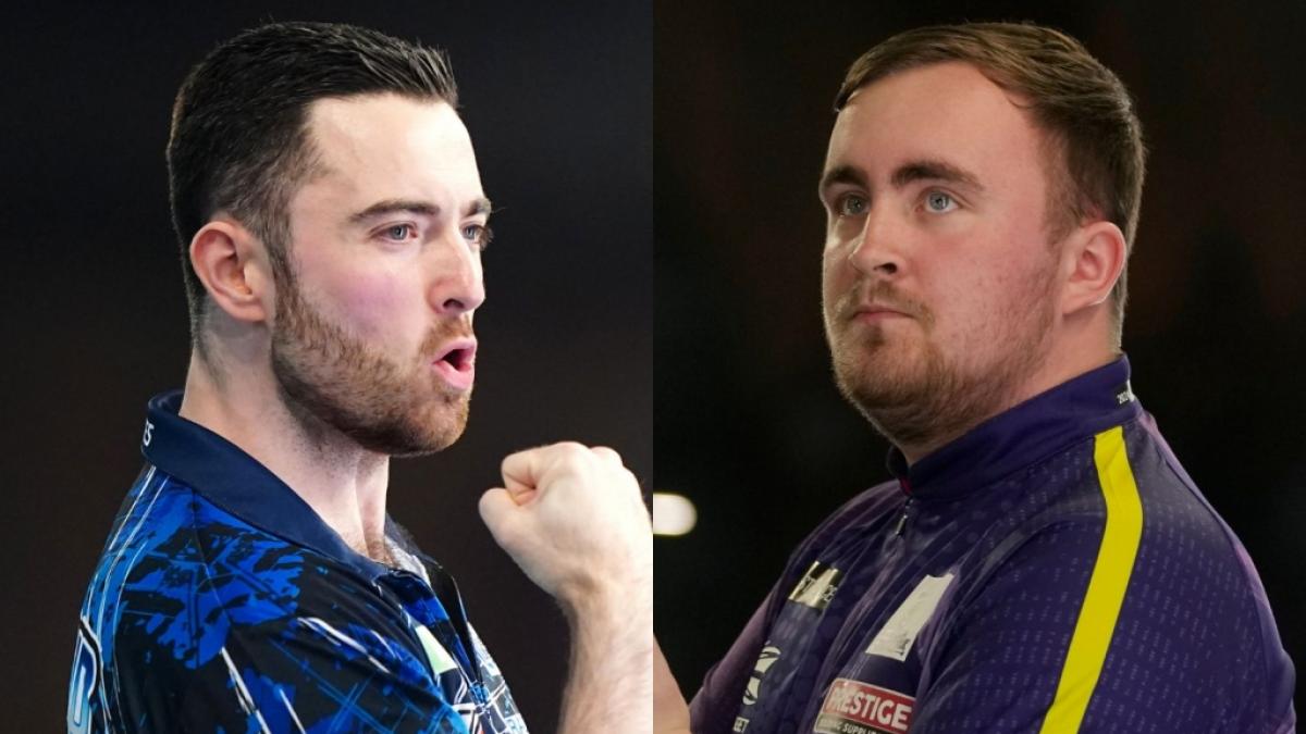 Der Darts-Weltmeister 2024 wird Luke hei&szlig;en: "Cool Hand" Luke Humphries (li.) trifft im WM-Finale auf Darts-Wunderkind Luke "The Nuke" Littler (re.). (Foto)