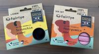 Die fairtye-Scrunchies und Haargummis aus Bio-Baumwolle sind besonders schonend zum Haar.