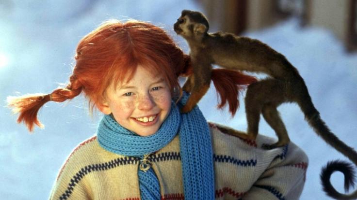 Pippi Langstrumpf - gespielt von Kinderstar Inger Nilsson - war in den beliebten Kidnerfilmen nicht nur mit Äffchen