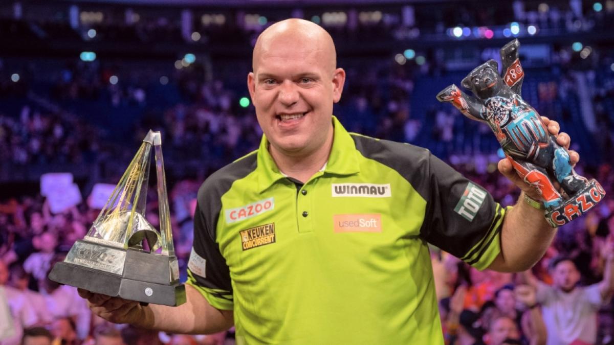 2022 gewann Michael van Gerwen die Premier League of Darts - wer kann MvG 2023 den Titel streitig machen? (Foto)