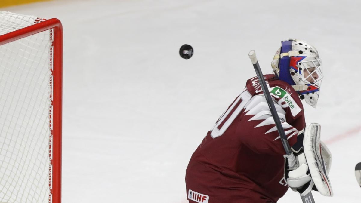 Lettlands Nationaltorh&uuml;ter Matiss Kivlenieks, der zuletzt bei den Columbus Blue Jackets in der NHL unter Vertrag stand, ist mit nur 24 Jahren gestorben. (Foto)