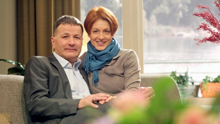 Thomas Rühmann (als Dr. Roland Heilmann) und Hendrikje Fitz (als Pia Heilmann) waren das Serien-Ehepaar bei IaF.