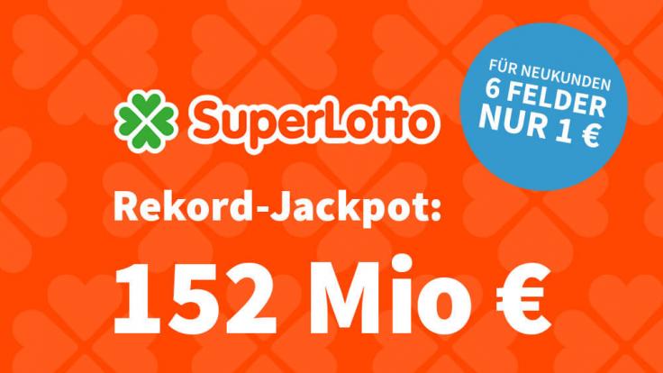 Bei dem italienischen Lottogiganten liegen am Samstag 152 Mio. € im Jackpot