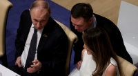 Der russische Präsident Wladimir Putin und die Ehefrau des Ex-US-Präsidenten, Melania Trump beim G20-Gipfel im Jahr 2017.