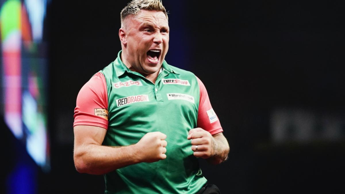 Gerwyn "The Iceman" Price hat das Endspiel bei den World Series of Darts Finals 2022 f&uuml;r sich entschieden. (Foto)