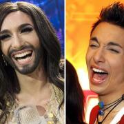 Vorher, nachher: Der österreichische Transvestit Conchita Wurst nach dem ESC-Triumph und als Tom Neuwirth (bürgerlicher Name) ohne Bart und mit kurzen Haaren.