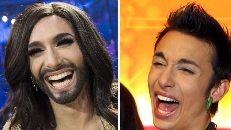 Vorher, nachher: Der österreichische Transvestit Conchita Wurst nach dem ESC-Triumph und als Tom Neuwirth (bürgerlicher Name) ohne Bart und mit kurzen Haaren.