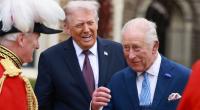Die Freude über seinen Besuch bei König Charles III. steht Donald Trump ins Gesicht geschrieben.