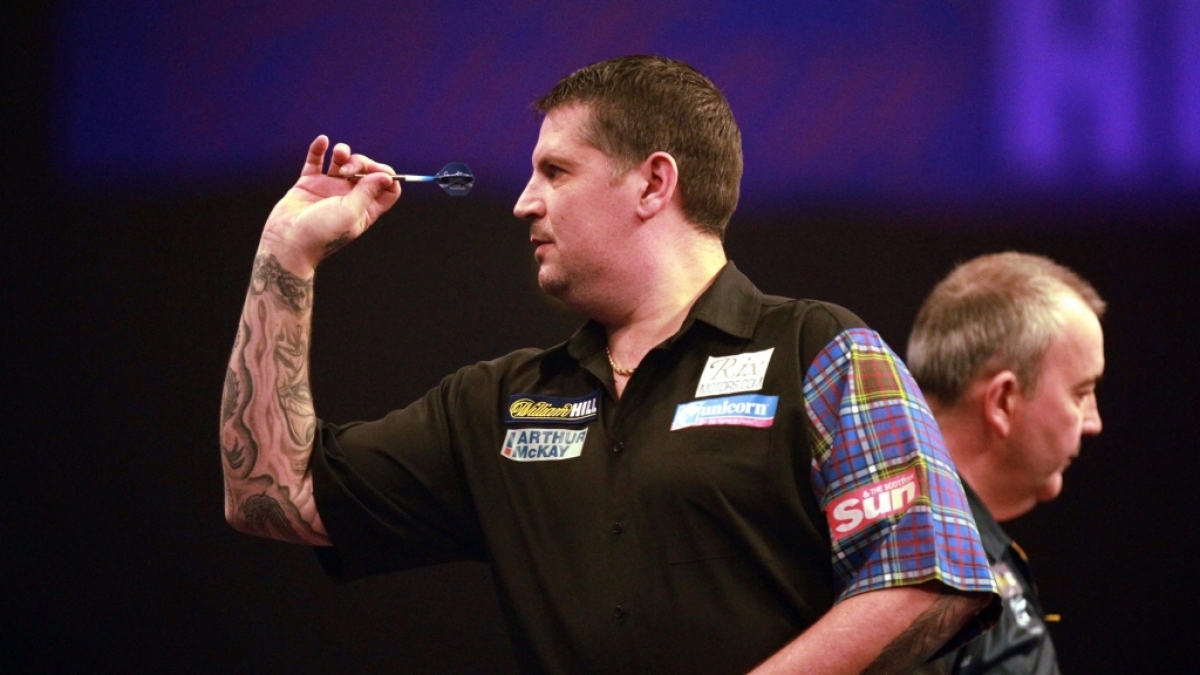Gegen Darts-Legende Phil Taylor holt der Schotte Gary Anderson seinen ersten WM-Titel. (Foto)