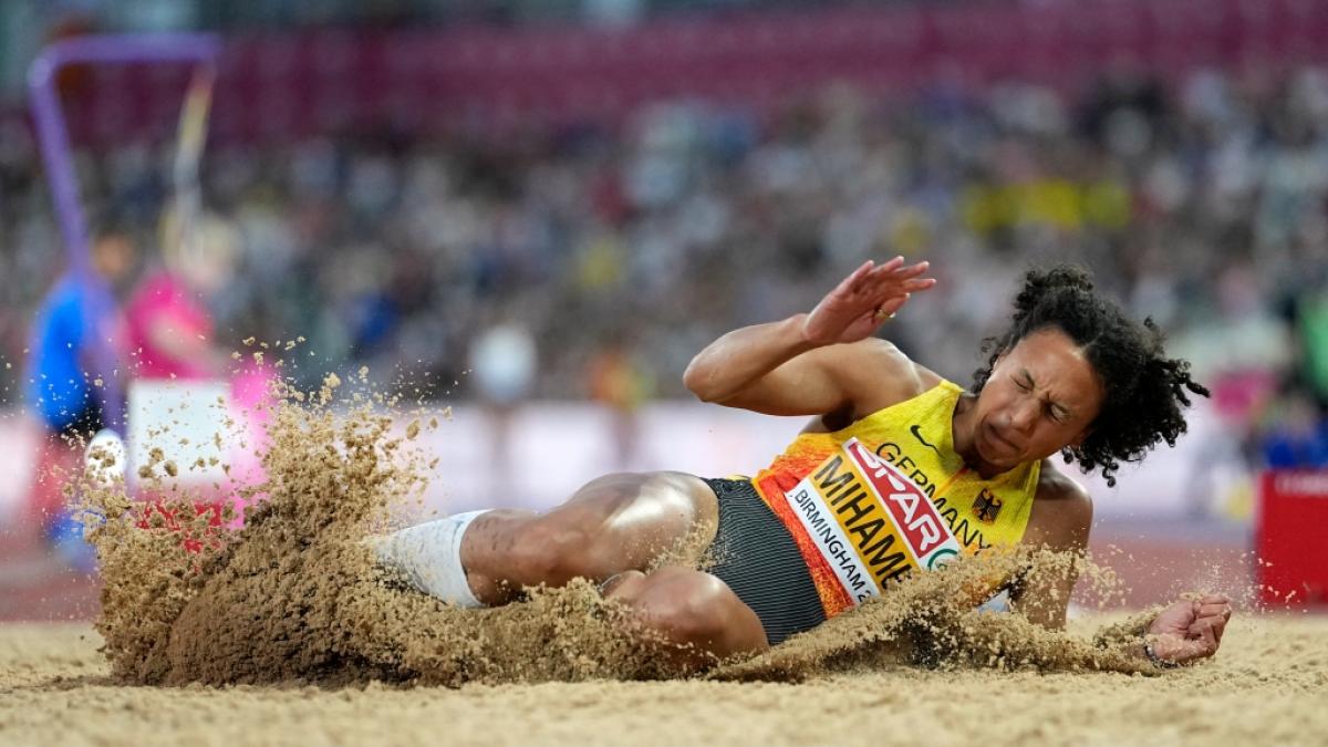 Weitspringerin Malaika Mihambo verpasste am letzten Wettkampftag bei der Leichtathletik-EM in Birmingham eine Medaille. (Foto)