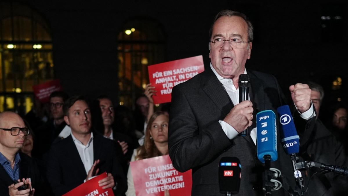 Verteidigungsminister Boris Pistorius &auml;u&szlig;erte sich bei einer SPD-Protestveranstaltung in Berlin zu Vorg&auml;ngen im Landtag von Sachsen-Anhalt. Dort wurde AfD-Politiker Tobias Rausch zum neuen Parlamentspr&auml;sidenten gew&auml;hlt. (Foto)