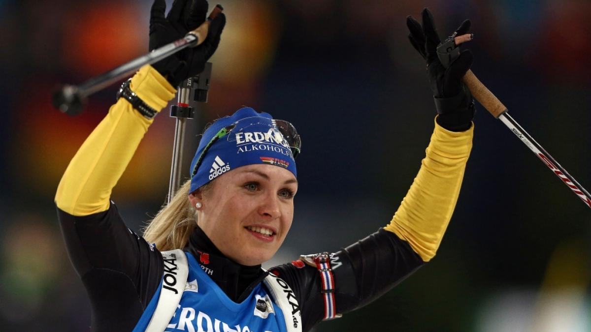 Magdalena Neuner (Deutschland): 3 x Gesamtweltcup-Siegerin, 2 x Olympiasiegerin, 12 x Weltmeisterin, Karriere 2012 beendet (Foto)