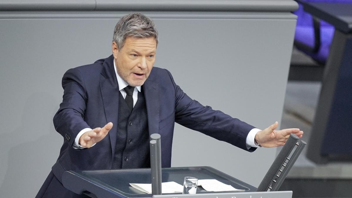 Robert Habeck verteidigte im Bundestag seine Asylpl&auml;ne. Eine entscheidende Passage fehlte jedoch. (Foto)