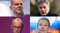 Olaf Scholz (SPD), Robert Habeck (Die Grünen), Friedrich Merz (CDU) und Alice Weidel (AfD) gehen als Kanzlerkandidaten ihrer Parteien in den Bundestagswahlkampf 2025.