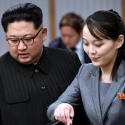 Kim Jong-un, Machthaber von Nordkorea, und dessen Schwester Kim Yo-jong nehmen am ersten Gipfeltreffen mit Südkoreas Präsident Moon 2018 teil.
