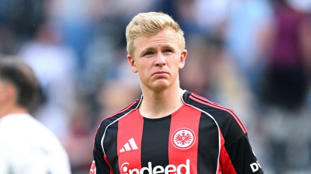 Jonathan Burkardt kickt seit Sommer 2025 f&uuml;r Eintracht Frankfurt. Zuvor spielte er f&uuml;r den FSV Mainz 05. (Foto)
