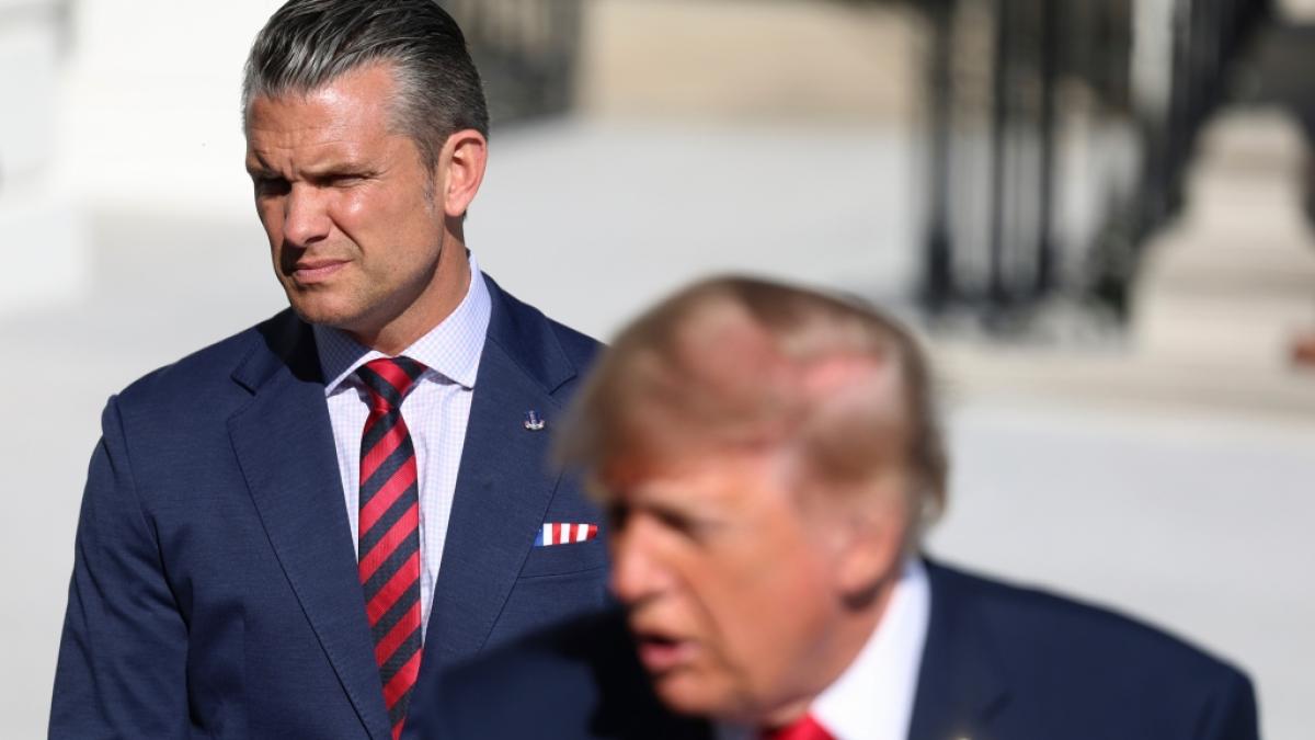 Weder Donald Trump noch sein Verteidigungsminister Pete Hegseth waren bei &ouml;ffentlichen Auftritten vor lautstarken Zwischenrufen gefeit. (Foto)