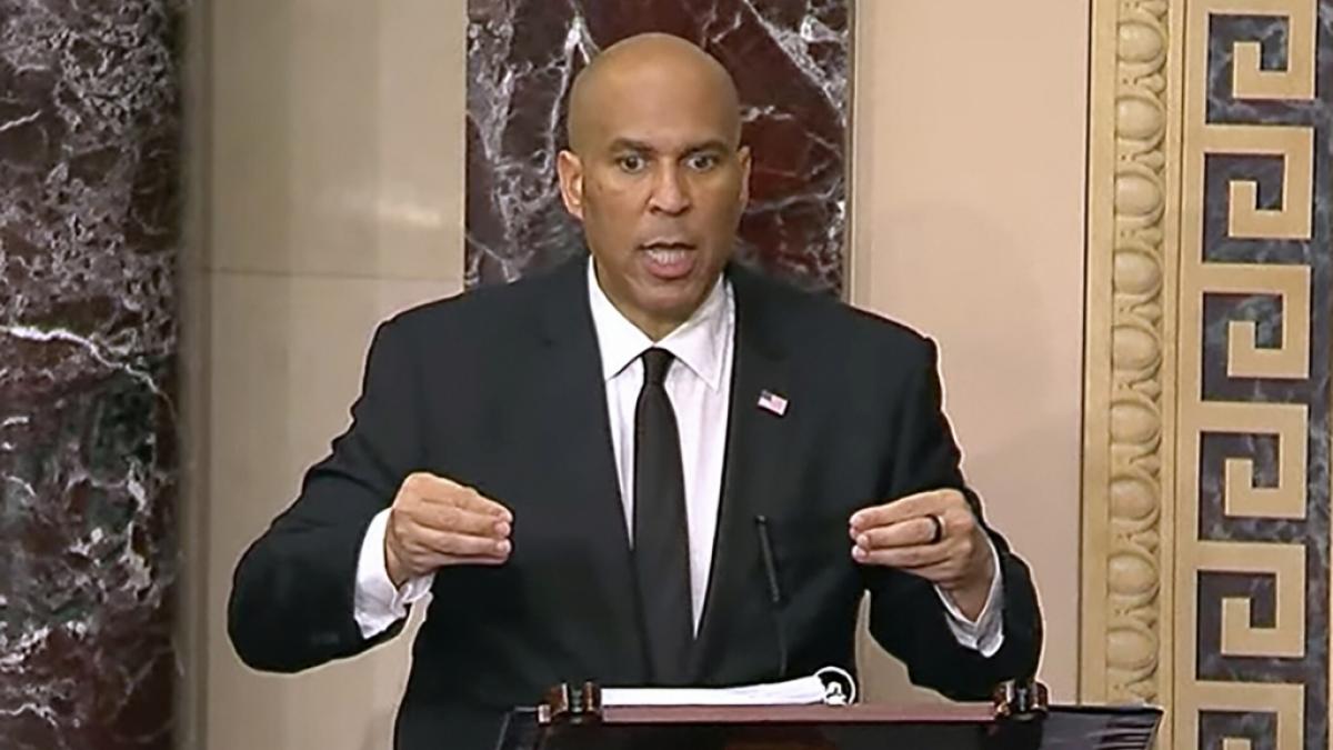 Der Demokrat Cory Booker hielt im US-Senat eine 25 Stunden lange Rede gegen die Politik von Pr&auml;sident Donald Trump. (Foto)