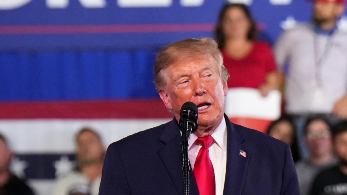 Donald Trump wurde bei einem Wahlkampfauftritt kurzzeitig unterbrochen. (Foto)
