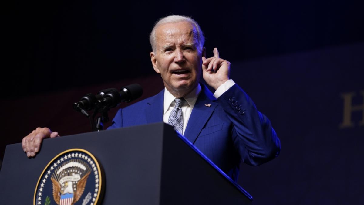 Joe Biden sorgte auf einer Pressekonferenz erneut f&uuml;r Entsetzen. (Foto)